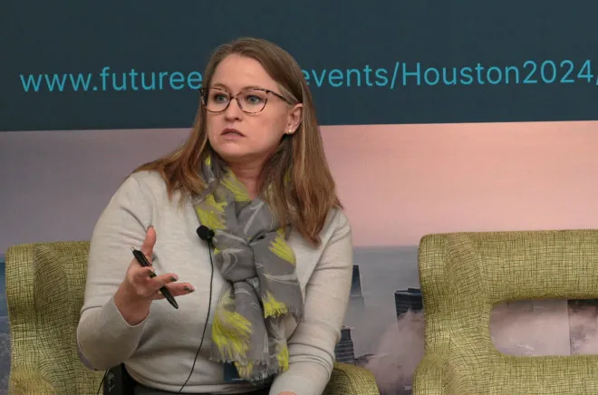 Megan Carr, chief of the Strategic Resources Program at the US Bureau of Ocean Energy Management, speaking at Upstream’s Future Energy Forum 2024 in Houston.