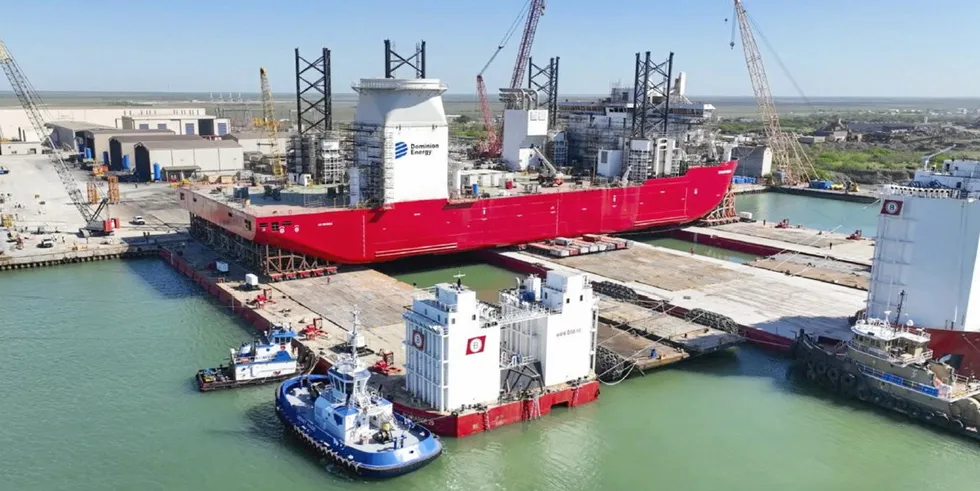 . Charybdis wind turbine installation vessel.