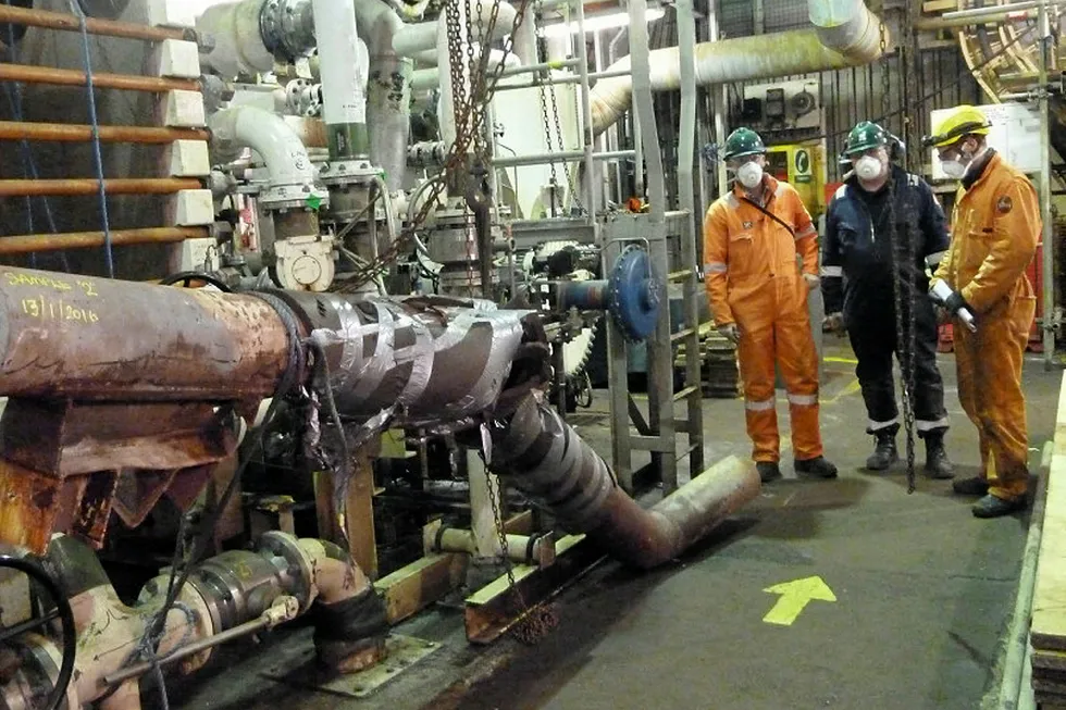 No injuries: ruptured pipe on the Brae Alpha platform after the 26 December 2015 gas blast
