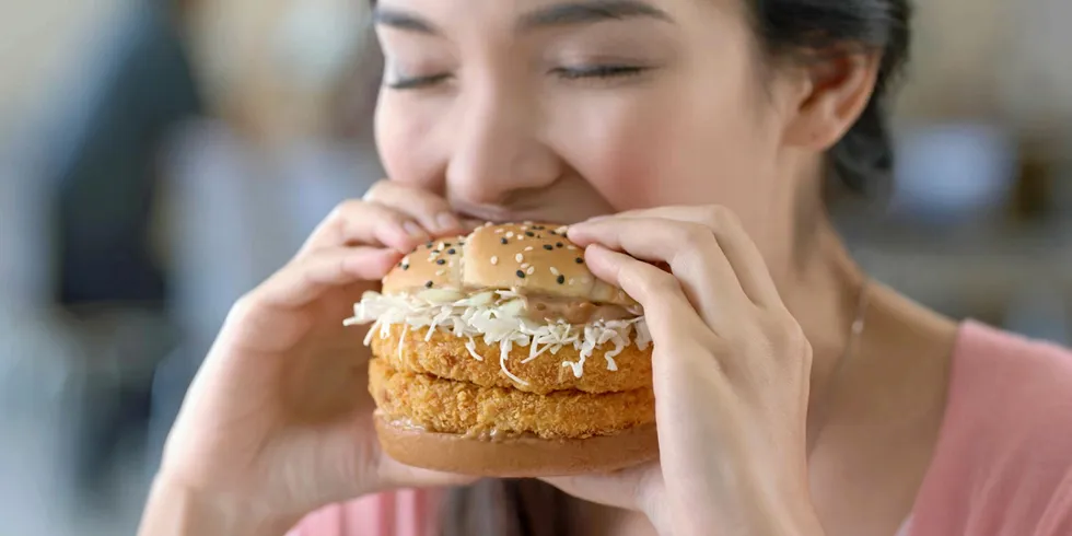 McDonald's Salmon Burger.