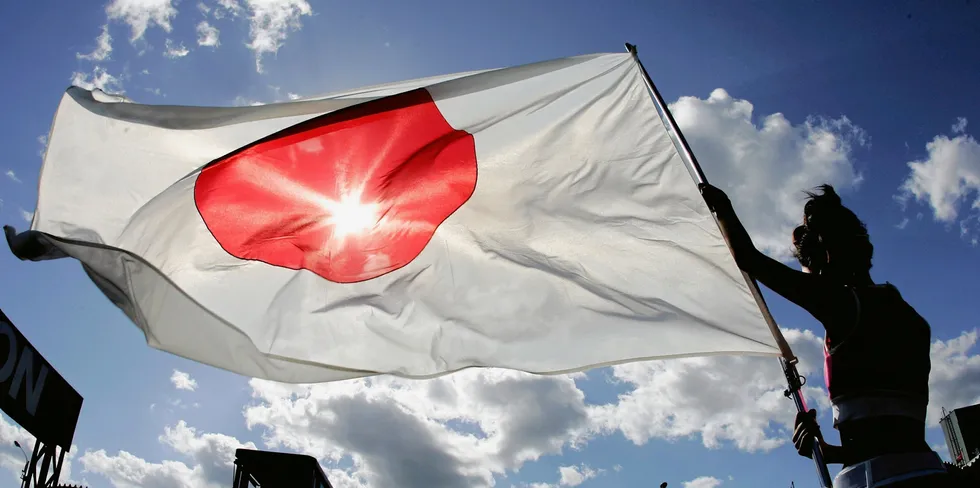 The Japanese flag.