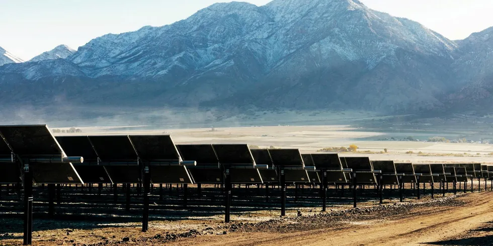 Hannon Armstrong closed two investments in an 18-project AES portfolio that includes Clover Creek solar farm in Utah (shown)