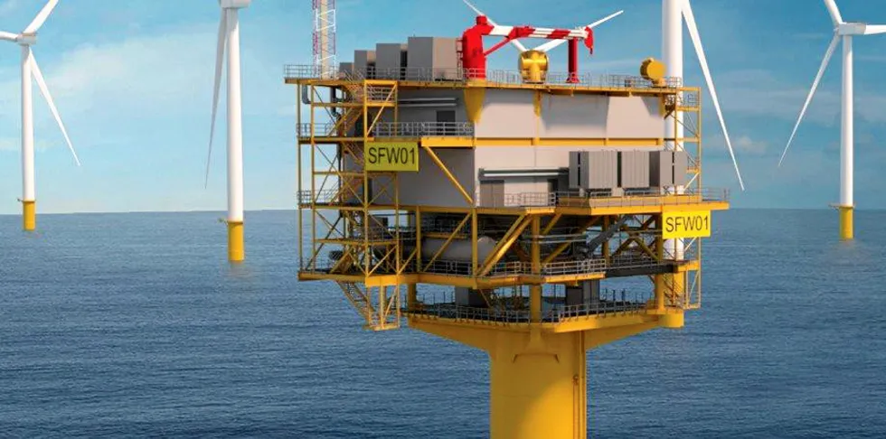 CGI of South Fork substation being supplied by Kiewit