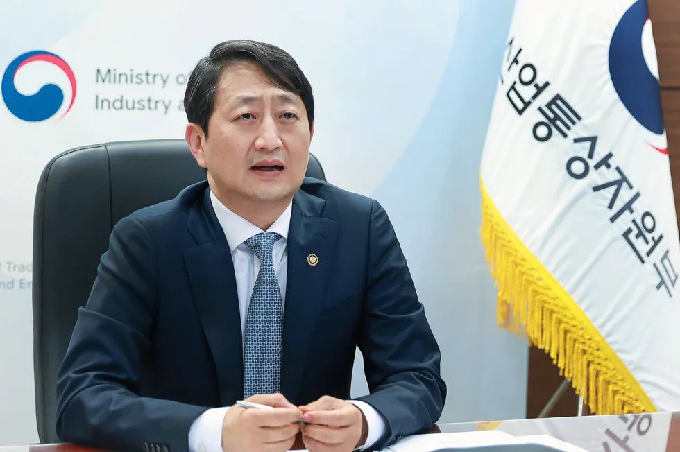 Ahn Duk-geun, South Korea's minister of trade, industry and energy (MOTIE).