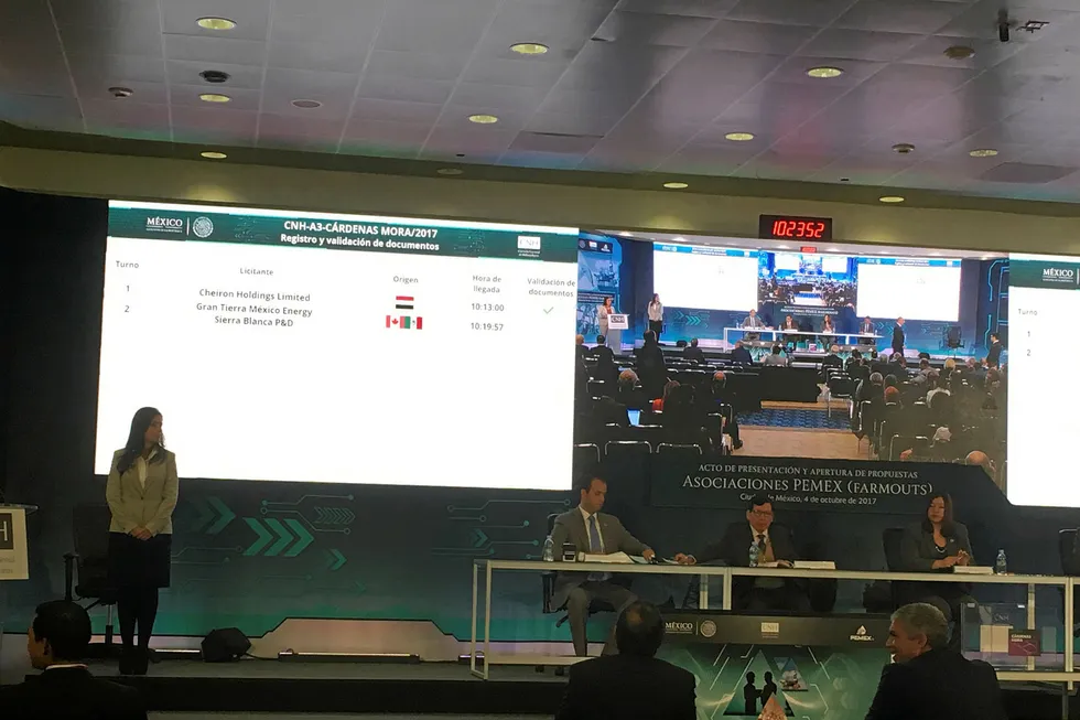 Pemex farmouts: Two bids received for Cardenas-Mora tract