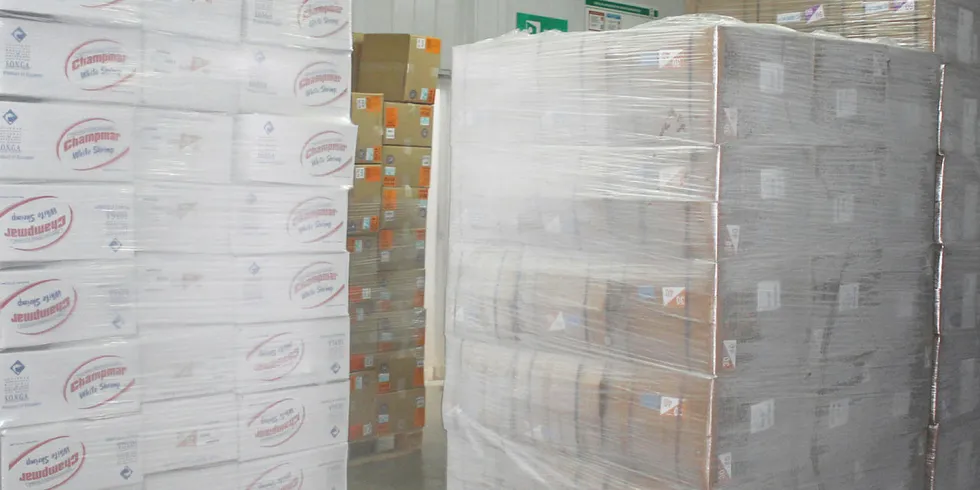 Ecuador shrimp boxes.