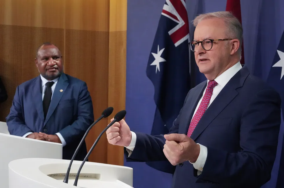 Regional LNG players: Australian Prime Minister, Anthony Albanese, (right) and Papua New Guinea Prime Minister, James Marape, (left).
