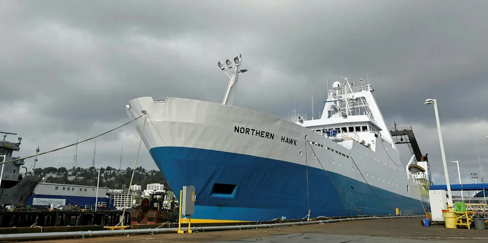Coastal Villages Region Fund's Alaska pollock harvesting vessel the Northern Hawk.