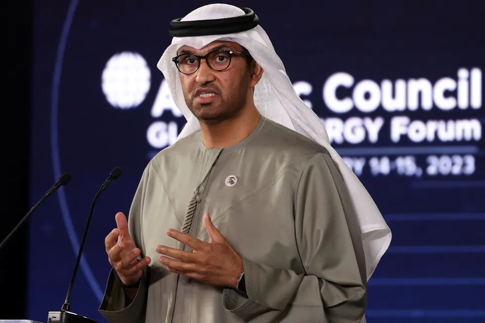 Sultan Ahmed Al Jaber, chief executive of the Adnoc group.