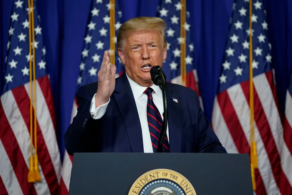US President Trump: facing decline in approval ratings