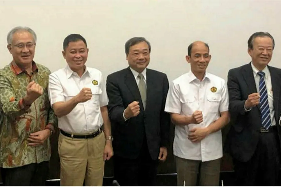 Signing ceremony: Inpex has received the formal extension to the production sharing contract covering the Abadi liquefied natural gas project in Indonesia