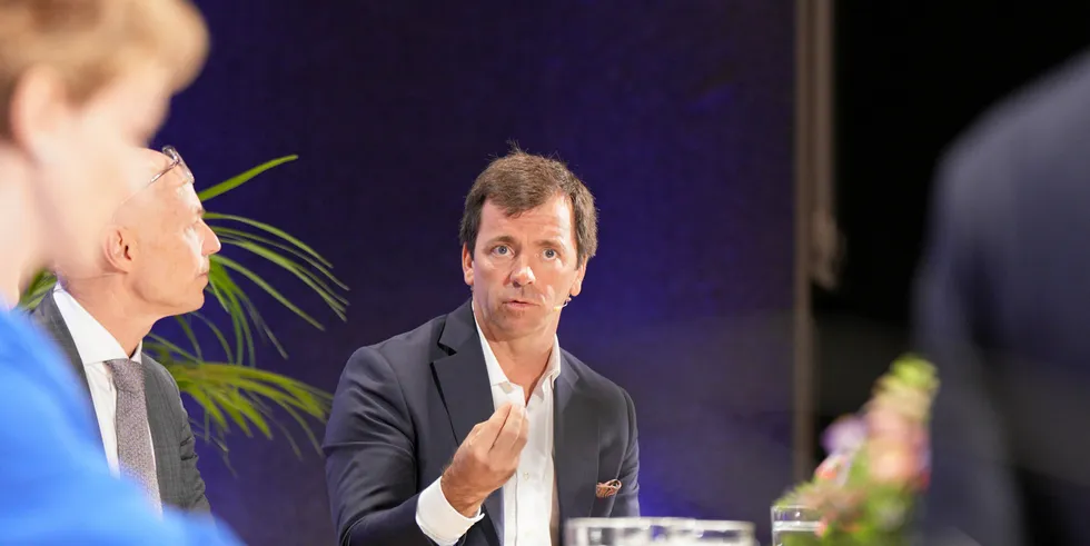 EDPR's CEO for Europe and the America's Duarte Bello, speaking at WindEurope 2024.