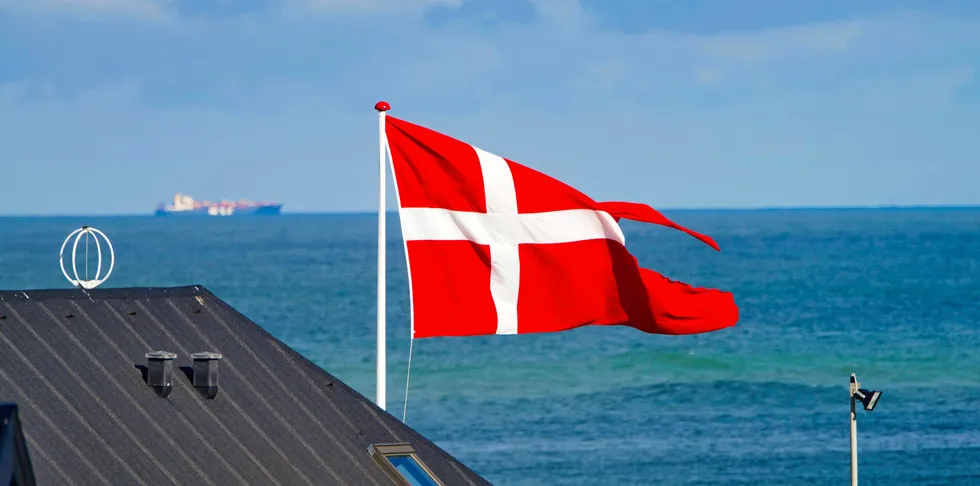 The Danish flag.