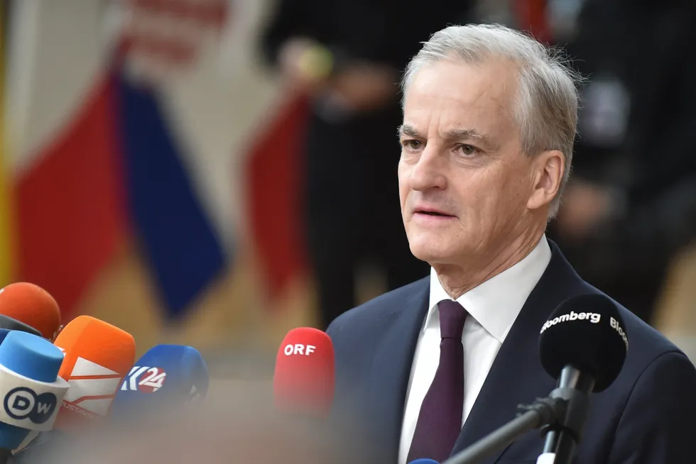 Norway's Prime Minister Jonas Gahr Støre