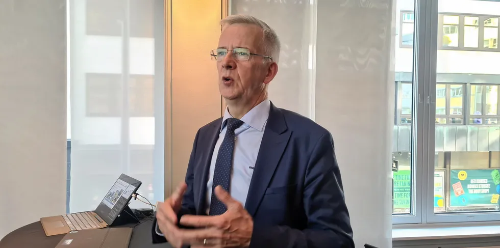 Bakkafrost CEO Regin Jacobsen. The salmon farmer will not be immediately impacted by the new Norwegian farmed salmon tax.