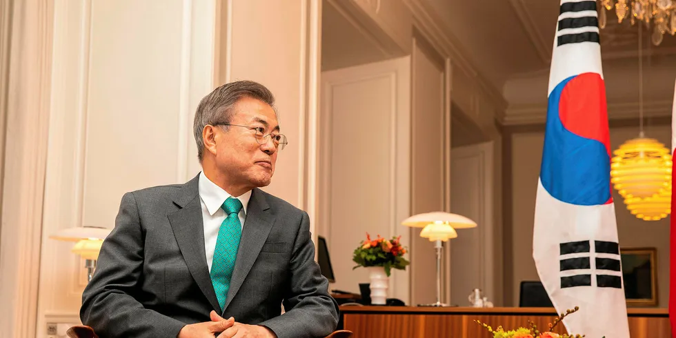 South Korean President Moon Jae-in.