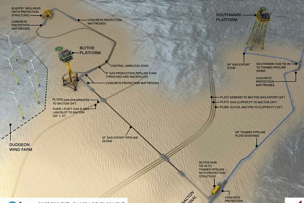 Field layout: Independent Oil & Gas's Core project