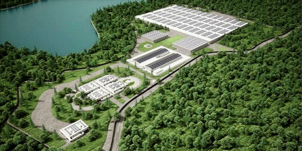 Artist's rendering of a Pure Salmon facility.
