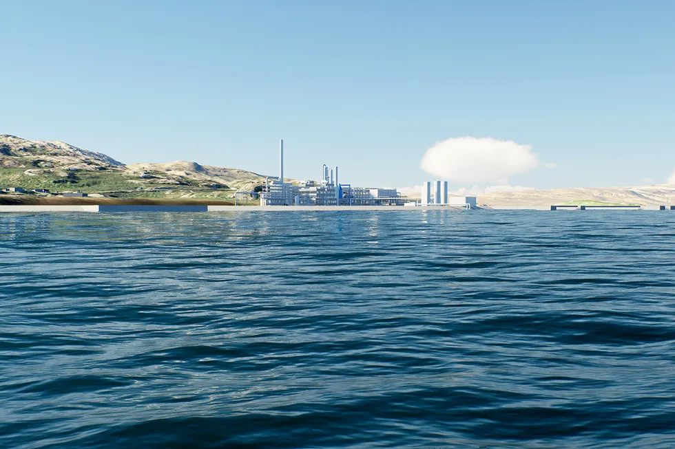 Huge potential: an illustration of the Barents Blue factory, which is claimed will be Europe’s largest clean-ammonia plant