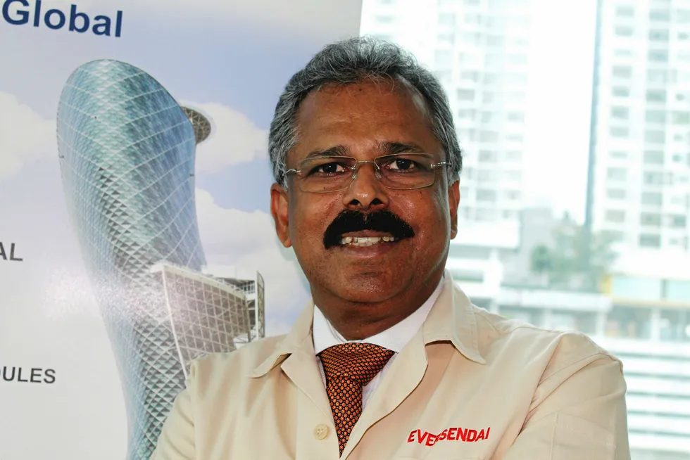 High rises, high ambitions: AK Nathan, the founder, chairman and managing director of Eversendai
