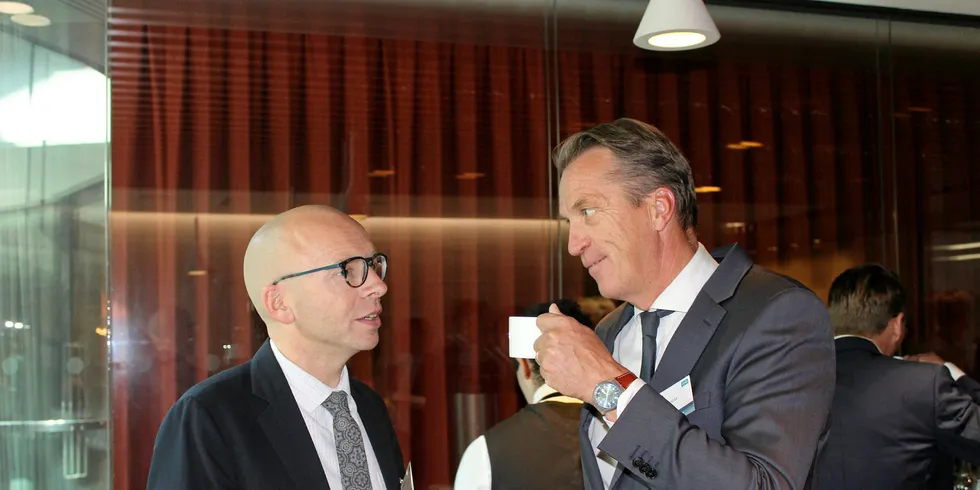Rúni M. Hansen, chairman of the board at Bakkafrost, and Jon Hindar, CEO of Havline and internal advisor at Summa Equity.