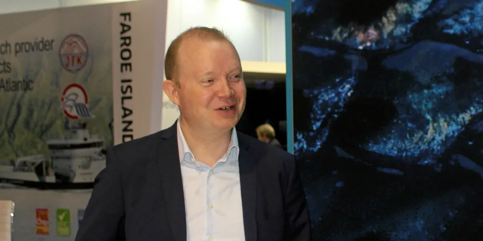 Arild Aakre, Cermaq's head of global sales and marketing, at the 2019 Brussels show.
