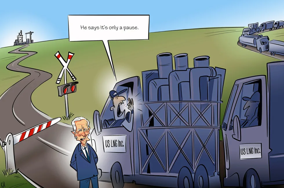 Roadblock: US President Joe Biden has put the brakes, for now, on pending LNG export projects, once again raising the ire of industry.