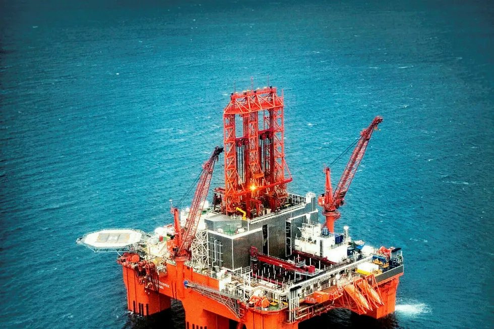 North Sea work: the semi-submersible West Phoenix
