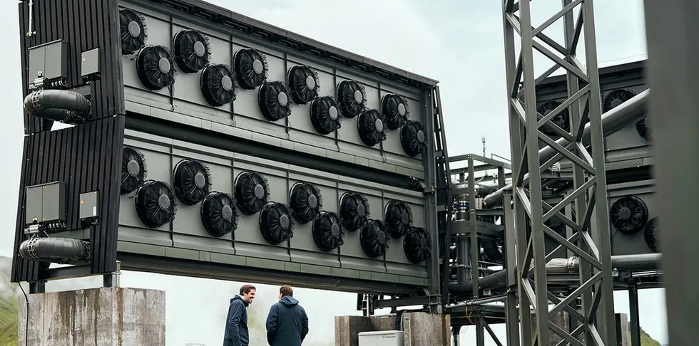 Climeworks' Orca DAC facility in Iceland, which is powered by geothermal energy.