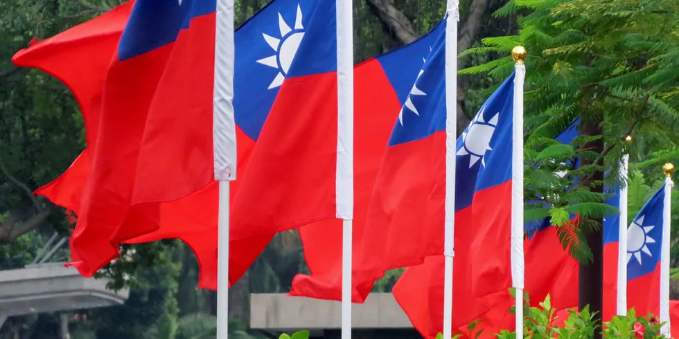 Taiwanese flag in Taipei