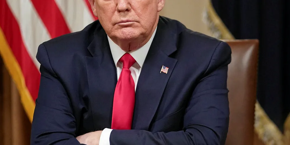 US President Donald Trump fired the starting gun on campaigning as he addressed seafood executives.
