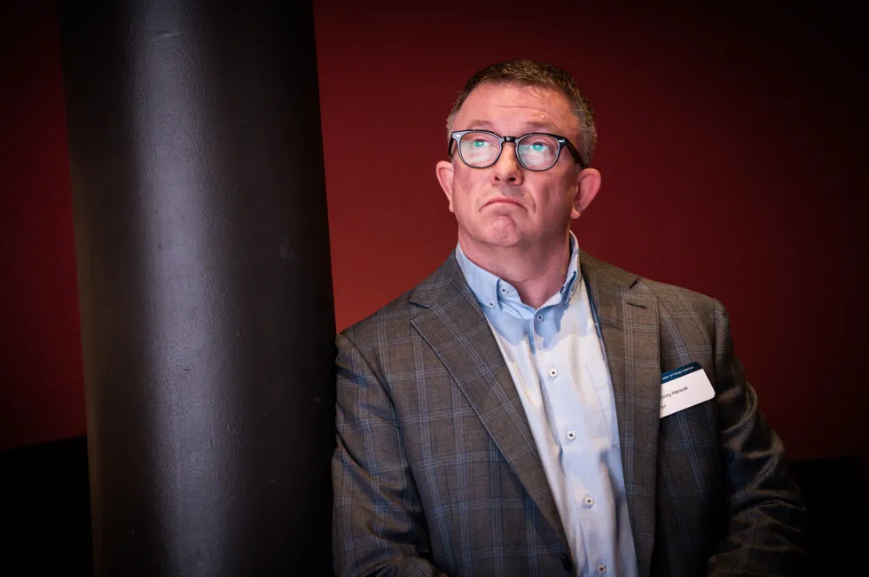 AkerBP chief executive Karl Johnny Hersvik at last month’s Pareto Securities’ energy conference