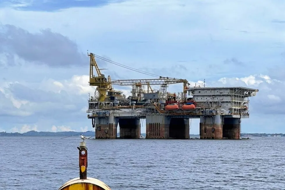 West Vencedor in action: Shipowner Pioneer Logistics Holdings helped to fund the rigs' purchase.