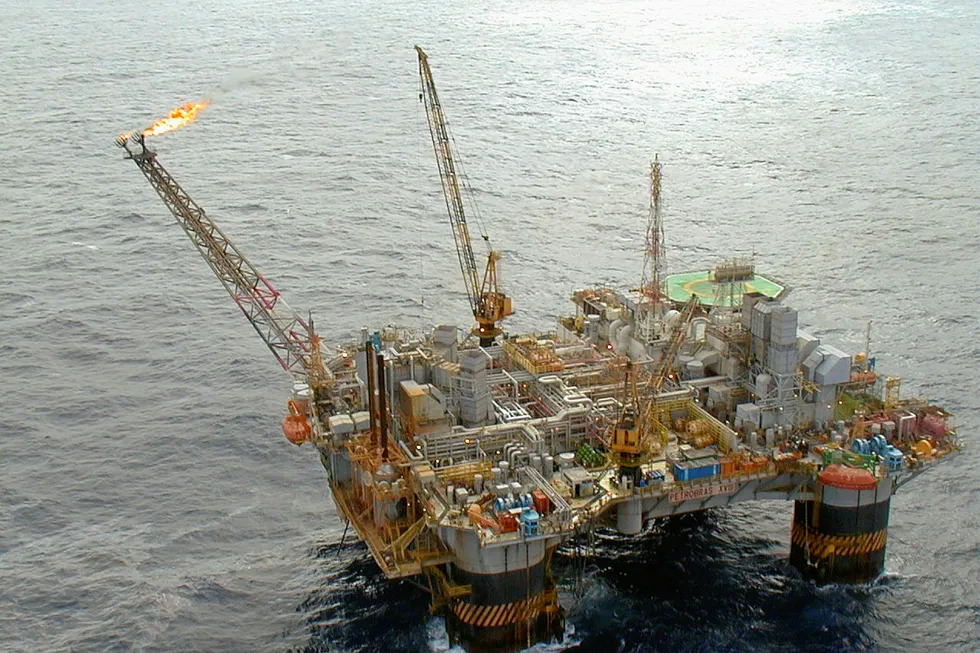 Replacement: a platform at the Marlim field off Brazil