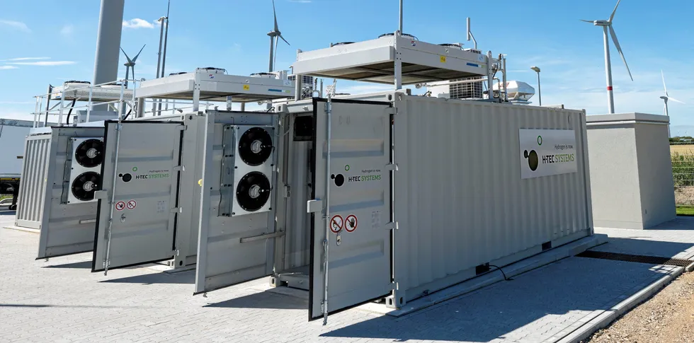H-TEC Systems PEM electrolysers at an unidentified wind farm.