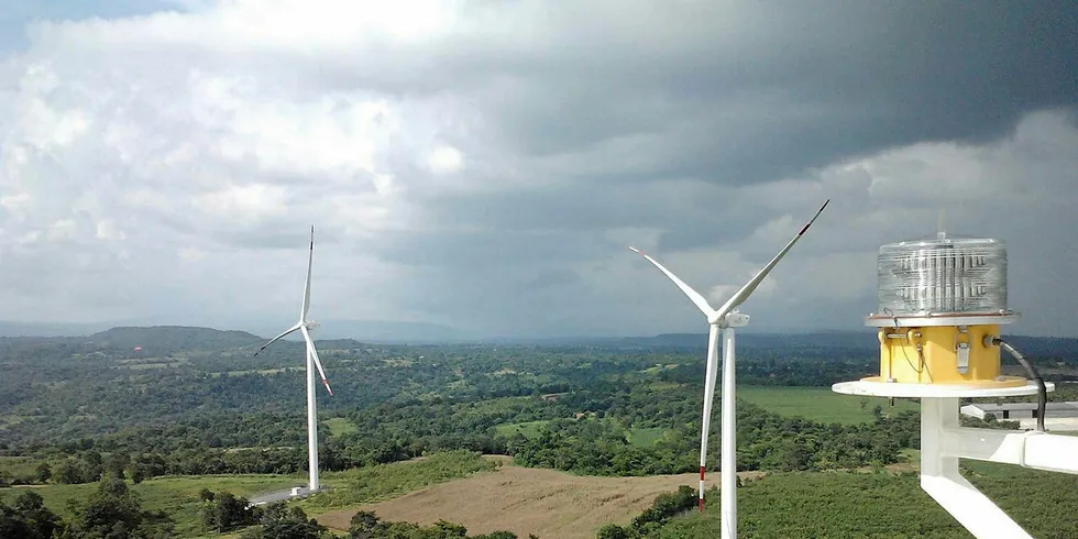 Goldwind turbines at the Theppana wind farm in northeast Thailand.