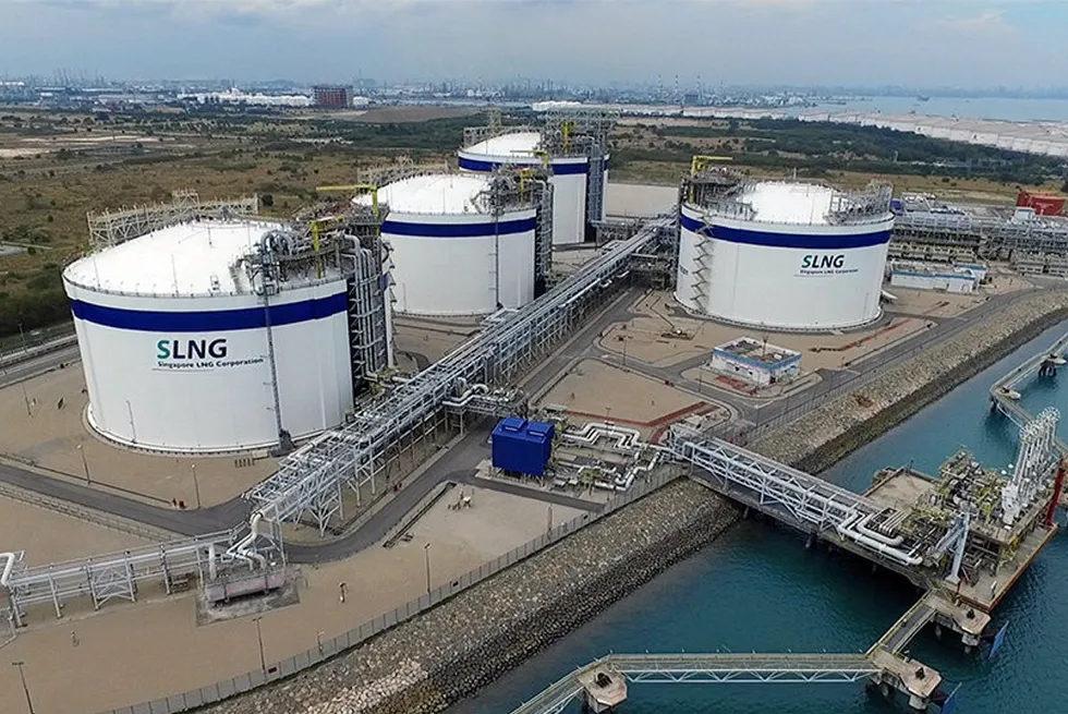 The Singapore liquefied natural gas terminal.