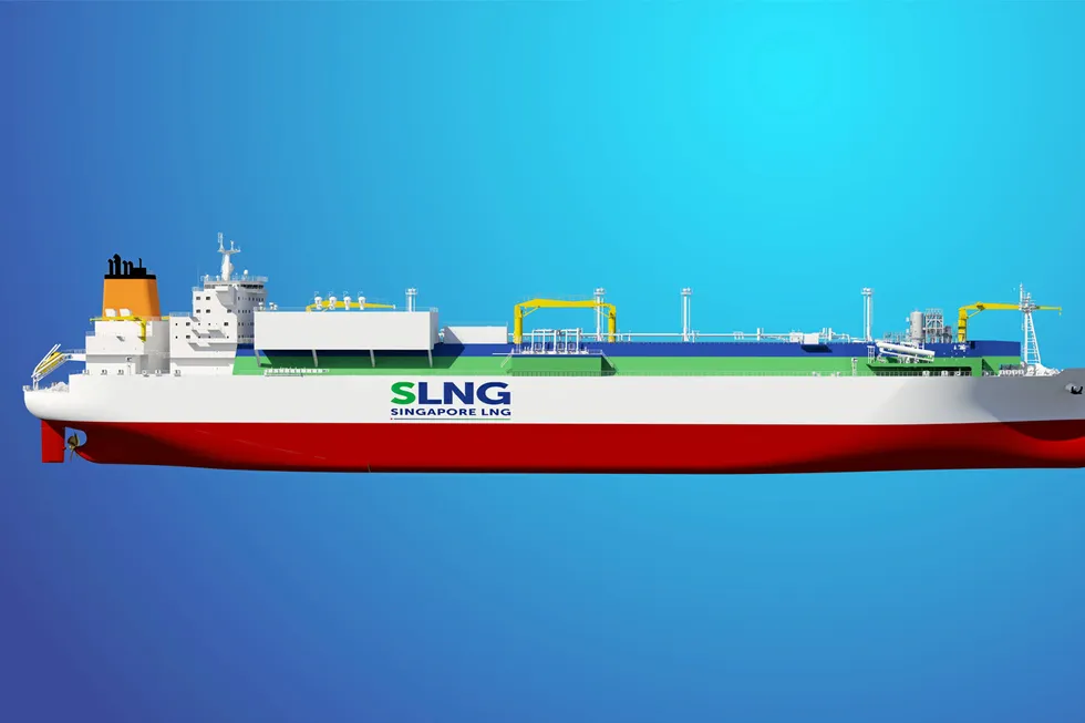 Artist's impression of Singapore LNG's FSRU.