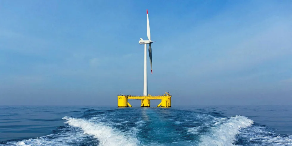 Principle Power’s WindFloat prototype in the Portuguese Atlantic