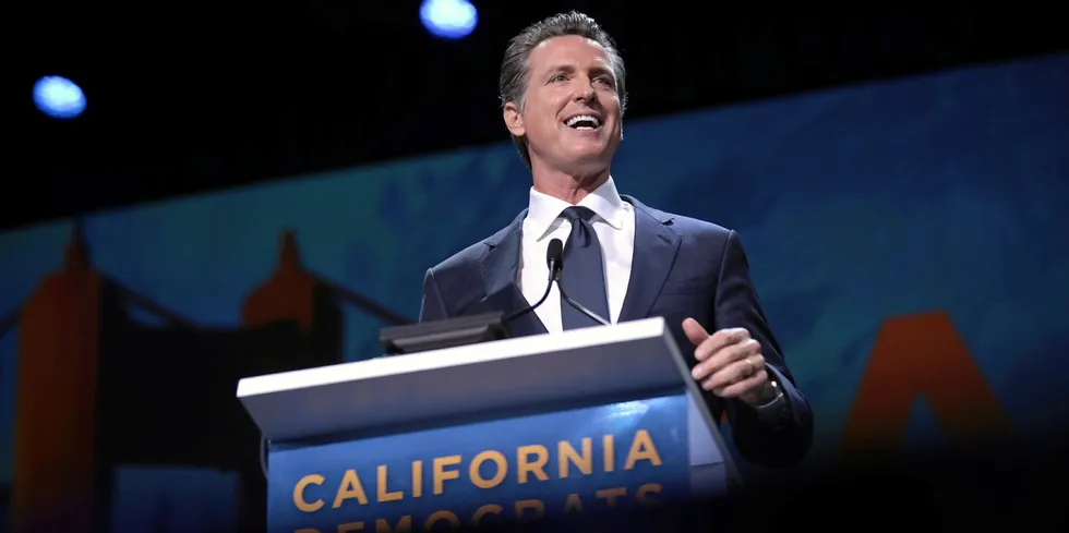 . California Governor Gavin Newsom.