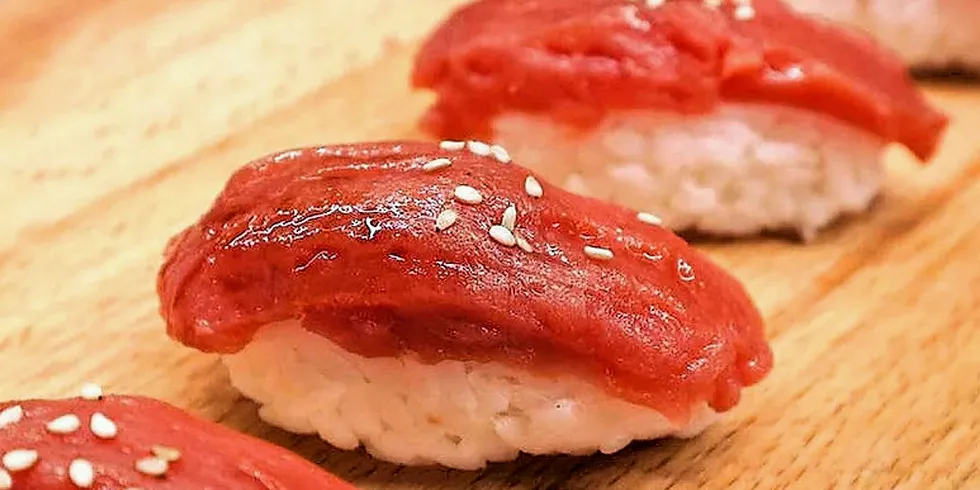 Start up develops plant-based bluefin tuna line.