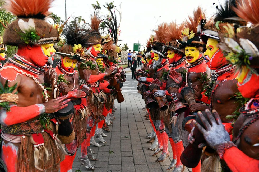 Lining up for progress: in Papua New Guinea