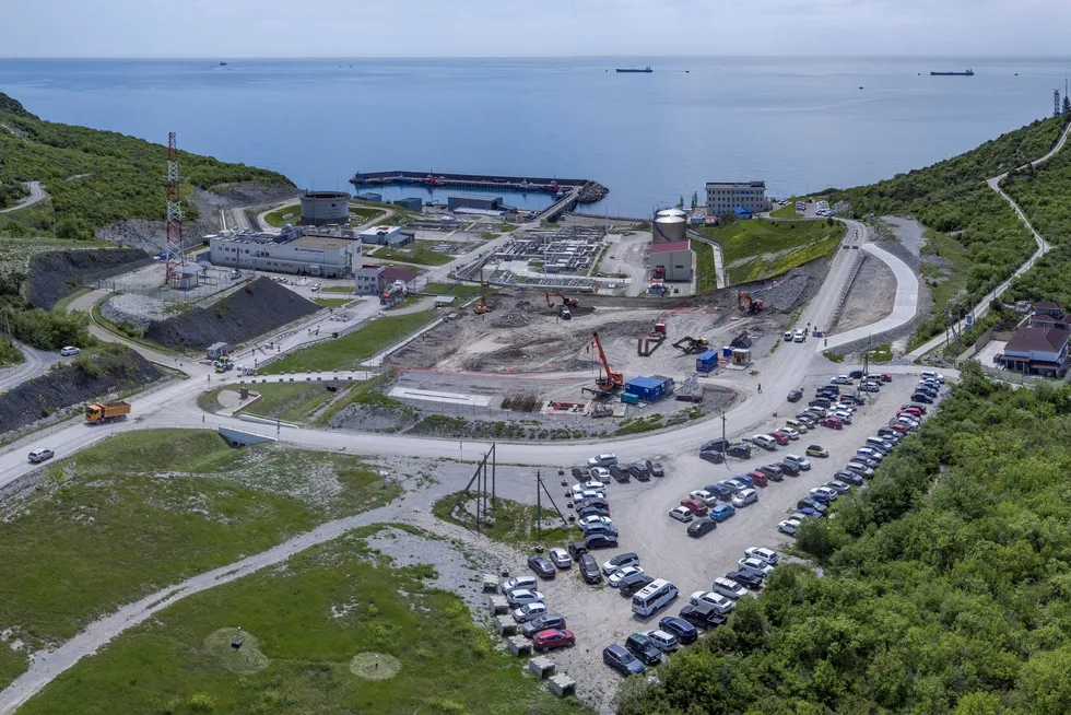 Oil export terminal of Caspian Pipeline Consortium on the Black Sea coast near the Russian port of Novorossiysk.