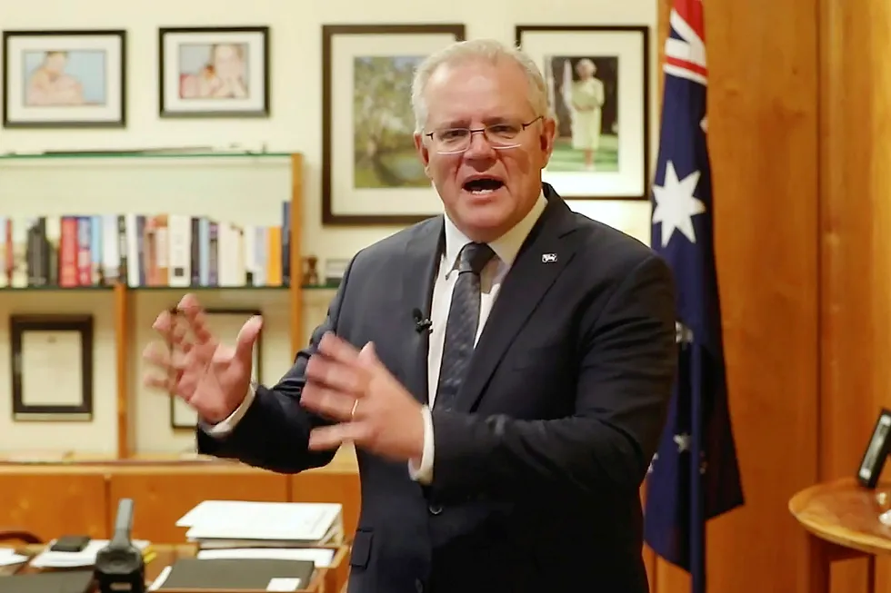 Backing clean technology: Australian Prime Minister Scott Morrison unveiled a A$1.9 billion investment package in future technologies to lower emissions