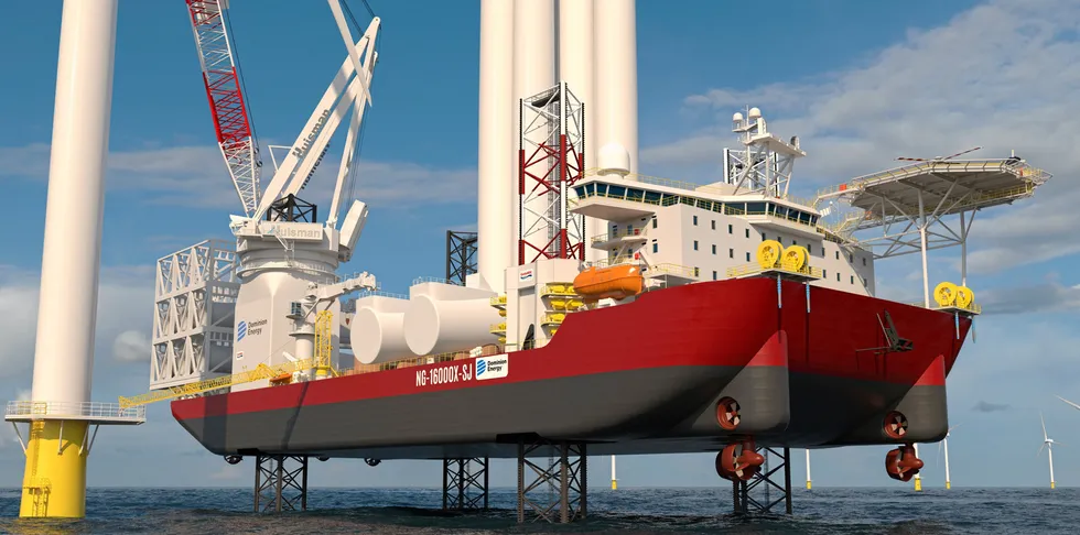 A rendering of the Charybdis WTIV.