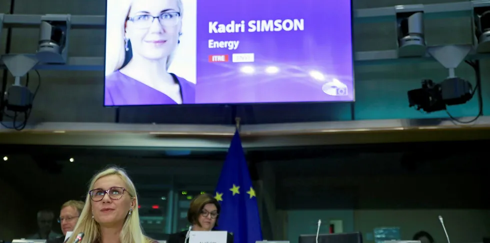 EU commissioner in charge of energy Estonia's Kadri Simson.
