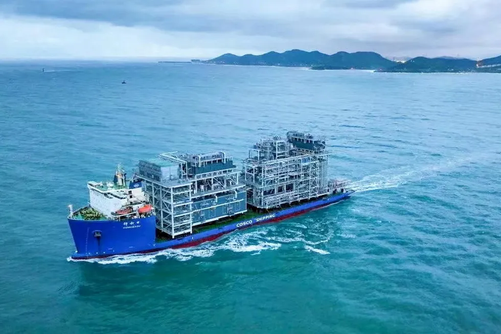 En route: two process modules for the Shell-led LNG Canada project set sail on Thursday.