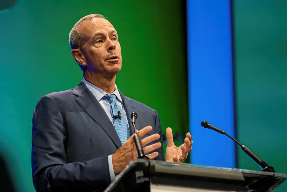 New emissions goals: Chevron chief executive Mike Wirth