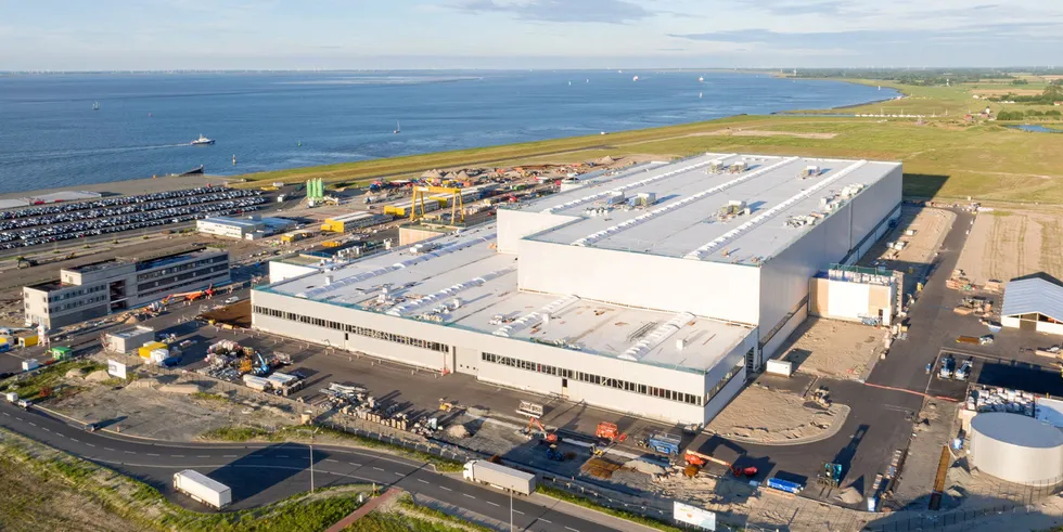 Siemens Gamesa's offshore wind factory in Cuxhaven, Germany