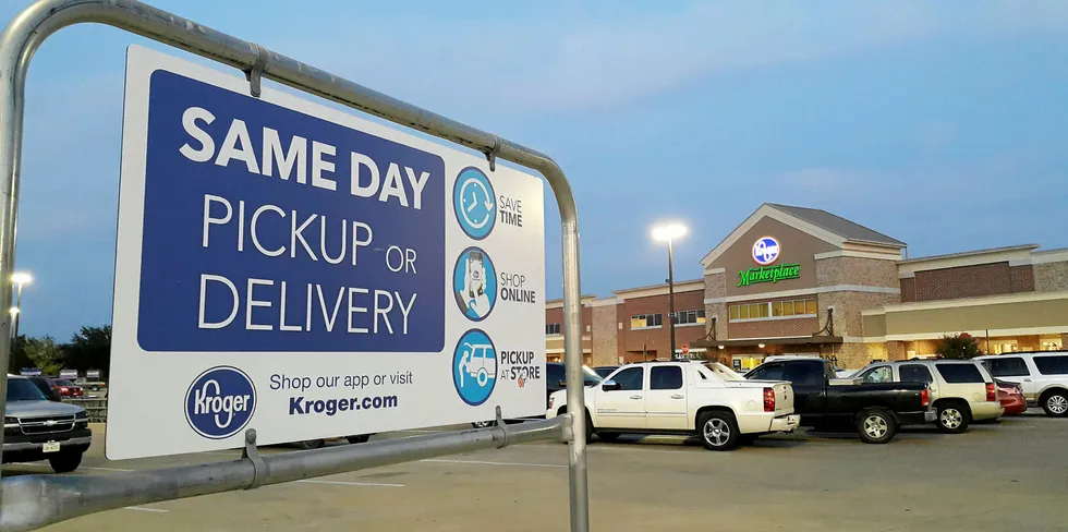 Shoppers are increasingly turning to pickup and delivery of groceries during the coronavirus crisis.